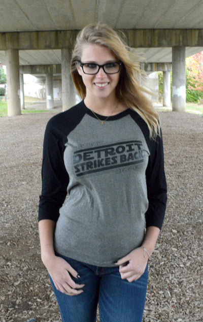 Detroit Strikes Back 3/4 unisex baseball tee