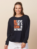 BE THE GOOD Ladies Drop Shoulder Beach Fleece Crew