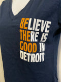 Ladies Be The Good v- neck Navy