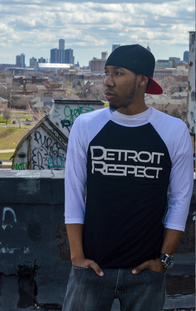 Detroit Respect 3/4 unisex baseball tee