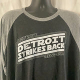 Detroit Strikes Back 3/4 sleeve white ink